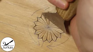 Chip carving, ornament "rosette"