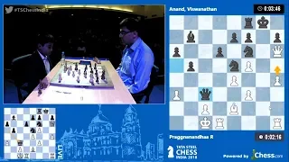 Viswanathan Anand beats Praggnanandhaa Rameshbabu / Tata Steel India 2018 / Round 6