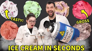 11 Weird Liquid Nitrogen Ice Cream Flavors (Made in Seconds)