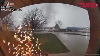 News Eight Drone captures tornado damage, path, in Geneseo, Illinois