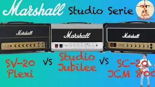 Plexi SV20 vs JCM 800 SC20 vs Jubilee: Marshall Studio Series amps comparison