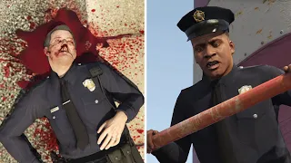 GTA 5 Cop Franklin Kills Cop Michael in the final mission  ( Police Edition )