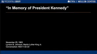 "In Memory of President Kennedy"