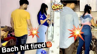 Back hit🔥 // prank on wife // hit me back extreme reactions 🤬