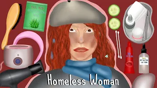 [ASMR/ Stop Motion] Homeless Woman Transformation | Makeup Animation | Make up Animation|  Ondong