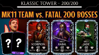 MK Mobile. Battle 200 in Fatal Klassic Tower With MK11 Team! EPIC Reward!