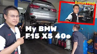 Taking My BMW F15 X5 40e for undercarriage Inspection at Autobahn and Found a Rare BMW E38 740iL