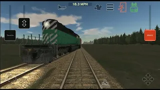EMD SD40-2 with local freight train in Train and Rail yard Simulator