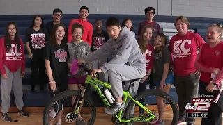 Video: Stevens HS students surprise classmate with bike after his was stolen