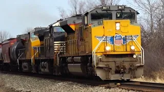 CSX and Union Pacific Trains Meet! Chasing a Canadian National Train! Canadian Pacific Train + More!