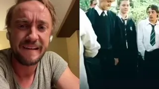 Tom Felton reacts to Draco Malfoy's lip biting scene on Tiktok