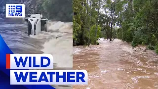 Severe weather smashes Queensland’s south-east | 9 News Australia