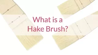 What is a Hake Brush