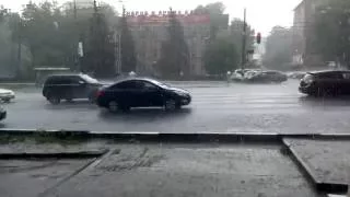 Нижний Новгород первый  ливень 2016
