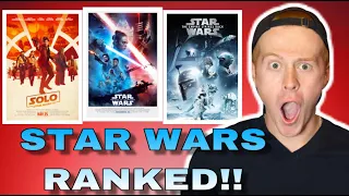 Every Star Wars Movie Ranked! (W/ The Rise Of Skywalker!!)