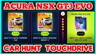 Asphalt 9 - Acura NSX GT3 Evo Car Hunt Touchdrive Guide