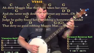 Maggie Mae (Beatles) Banjo Cover Lesson with Chords/Lyrics