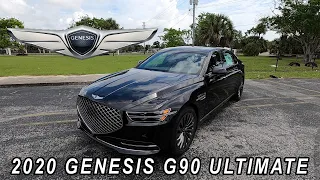 2020 Genesis G90 Ultimate REVIEW! * in-depth exterior/interior walkaround with driving impressions