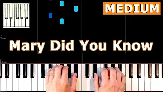 Mary, Did You Know? - Piano Tutorial MEDIUM