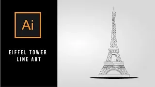 Eiffel tower Line art Design | Adobe Illustrator cc