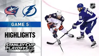 NHL Highlights | First Round, Gm5 Blue Jackets @ Lightning - Aug. 19, 2020