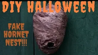 Fast, Easy, and Fun DIY Fake Hornet or Wasp Nest for Halloween!