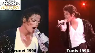 Michael Jackson Billie Jean Live Comparison | Brunei 1996 vs Tunis 1996