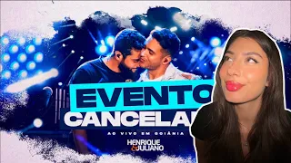 GRINGA REAGINDO A EVENTO CANCELADO- HENRIQUE E JULIANO 🔥