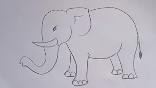 how to draw elephant drawing easy step by step@Kids Drawing Talent