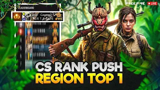 🔴 New Season Cs Rank Push To Top 1 GrandMaster With Highest Streak Ever 🤩 | Free Fire Live