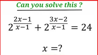 Find the value of x?/A Nice algebra problem with Exponential twist?#algebra