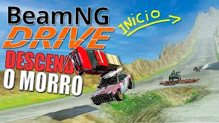 Corrida descendo o morro com Batidas e Queda livre no BeamNG Drive