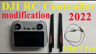 DJI RC Controller 2022 modification - external antennas.