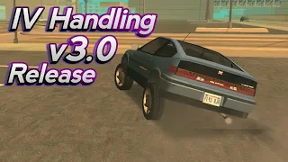 IV Handling v3.0 Stable Release - Vanilla Vehicle GTA SA