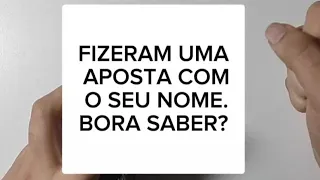 FIZERAM UMA APOSTA COM O SEU NOME. BORA SABER? 11970499809 #tarotdoamor #tarothoje