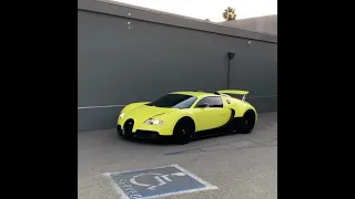 How is black and yellow Bugatti Veyron?