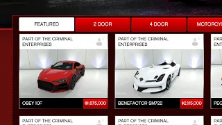 Early Look At The UNRELEASED Drip Feed Cars - The Criminal Enterprises DLC