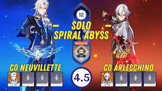 Solo C0 Arlecchino & C0 Neuvillette - Spiral Abyss 4.5