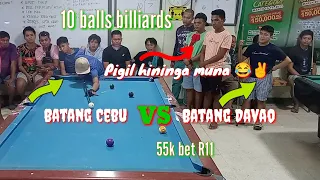 laki Ng pustahan sa pergame! Batang Cebu 🆚 Laking Davao // 10 balls parihas R12 55k bet