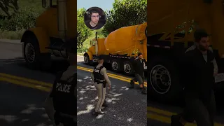Man attempts to steal cement truck... #shorts #lspdfr #gta5
