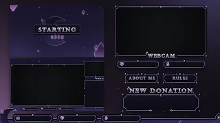 ANIMATED Goth Twitch Overlay | Vtuber Witch Overlay Pack | Celestial Gothic Stream Package