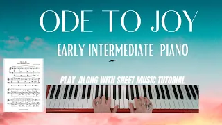 Ode to Joy - Early Intermediate Piano - Play Along with Sheet Music Tutorial - Free Download