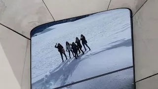 Being silly in front of the Messner Mountain Museum in Kronplatz, South Tyrol