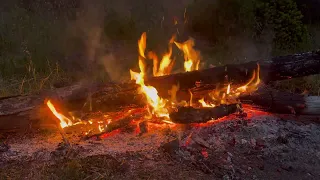 Crackling camp fire | mountain ambience for focus | study | asmr | relaxation