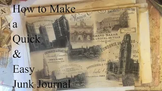 Back to Basics - How to Make a Quick & Easy Junk Journal Pt 1