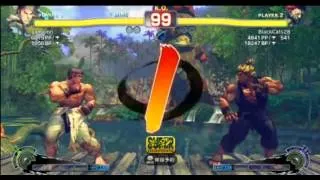 Daigo Umehara (Ryu) vs Fentamu (Yun) vs BlackCats28 (Gouki) - AE 2012 Matches