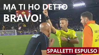 Espulsione Spalletti incredulo - Ma ti ho detto bravo Davi! | Roma - Napoli 0-0