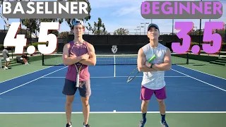 USTA 3.5 Beginner vs. USTA 4.5 Baseliner | Singles Set with Winston and @JeremySry