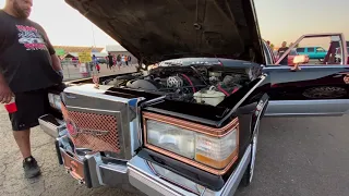 Pimped out 1990 Cadillac Brougham at Twizted Individualz Street Kings 2