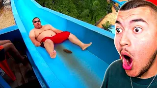 LES PIRES TOBOGGANS AQUATIQUE AU MONDE ! Il fait caca dans un Toboggan 😂